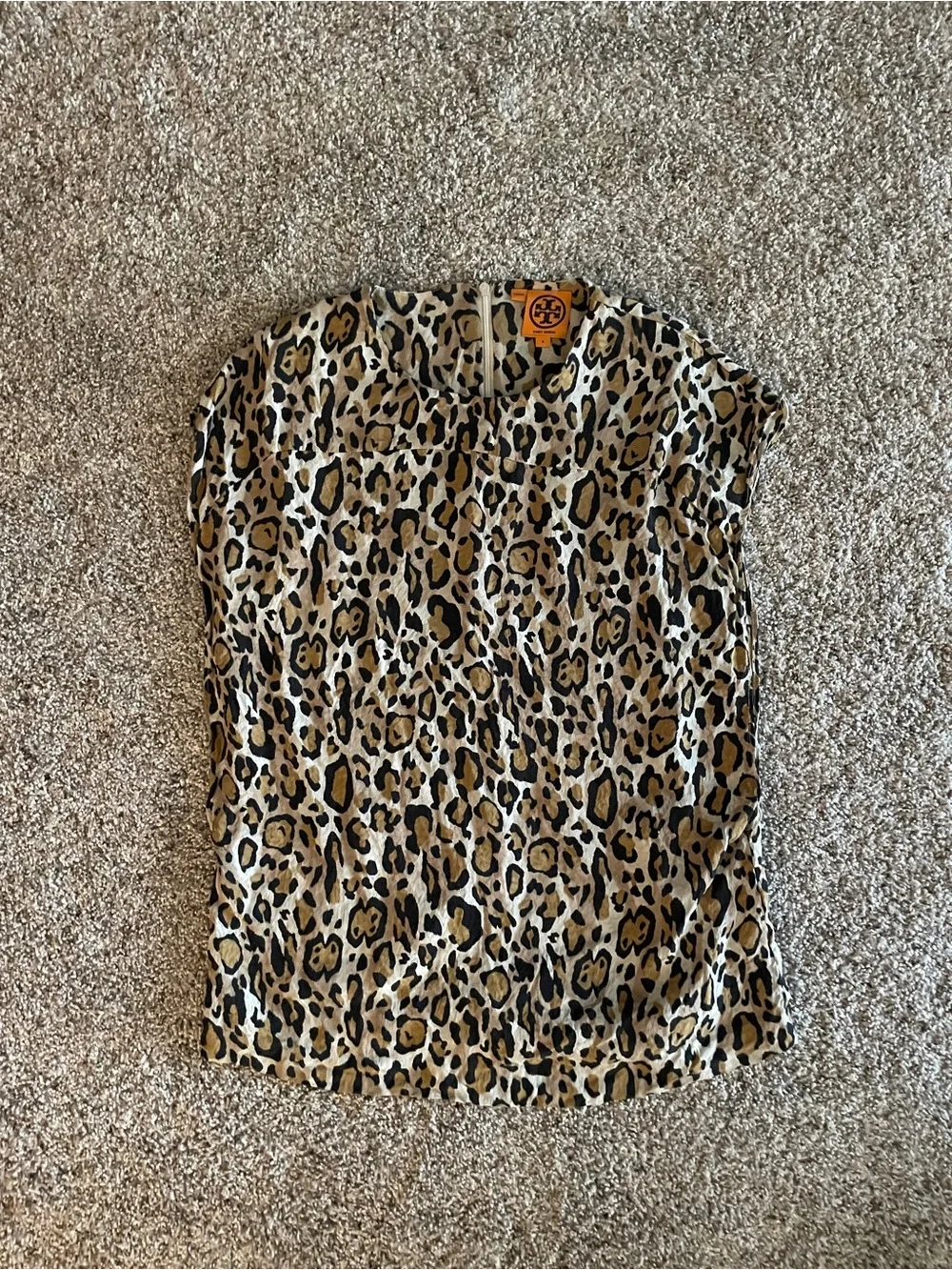Tory Burch Leopard Print Camisole in Tan and Black